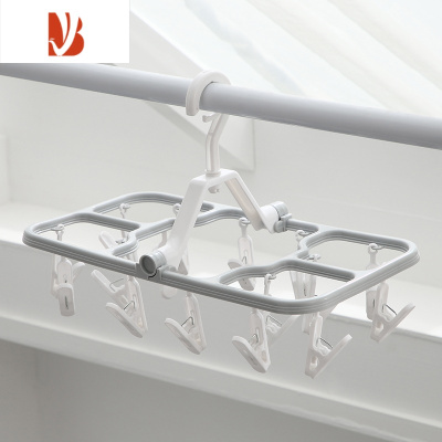 三维工匠晾衣夹多家用衣架挂钩多夹子儿童婴儿晒衣服的架子晒袜子器