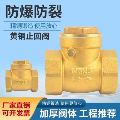 中锦科技 铜卧式止回阀逆止阀单向阀 DN15[4分] 个