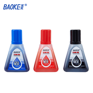 宝克(baoke) MS210白板笔墨水白板笔可加墨水补充液 红蓝黑色 40ml/瓶
