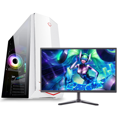  铭能 酷睿i5四核/GT730 2G游戏独显/8G内存/256G固态 台式机 台式电脑 组装机 组装电脑 家用办公电脑主机 商务设计学生电脑台式主机直播网课 游戏电脑+19英寸全套