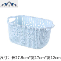 仿藤编塑料收纳筐脏衣服零食玩具厨房浴室蔬菜果蔬储物箱筐子篮子 三维工匠收纳篮
