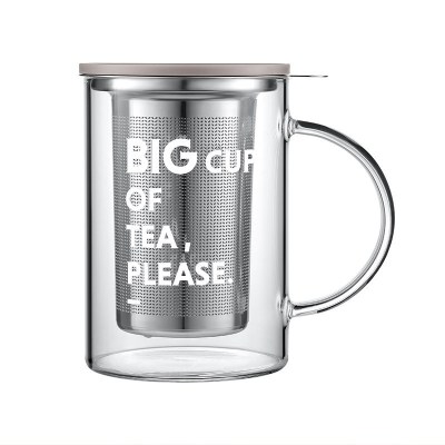 北鼎(BUYDEEM) 泡茶杯高硼硅玻璃 500ml灰羽色CA1002