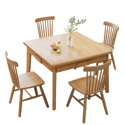 晋舰 手搓麻将桌老年公寓敬老院适老化餐厅桌麻将桌简易餐桌1桌4椅带盖