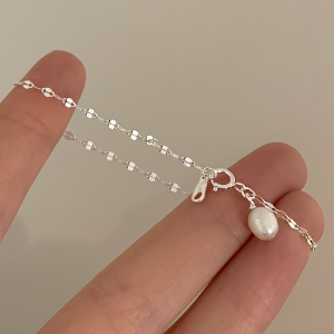 纯银天然珍珠手链轻奢小众精致手串女款高级感手饰2025新款送女朋友老婆情人节七夕生日礼物