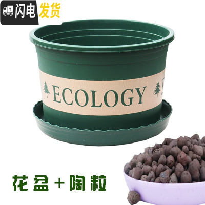 三维工匠塑料玫瑰盆栽花肉肉绿萝月季专用加伦树脂家用特大号超大加仑 [3个盆]+陶粒1斤 矮胖1.7L(口径15.花盆容器