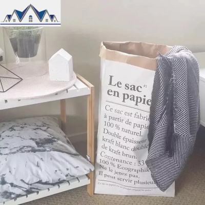 ins收纳北欧简约风ZAKKA帆布棉麻布艺衣物收纳桶脏衣篮软装百搭 三维工匠收纳篮