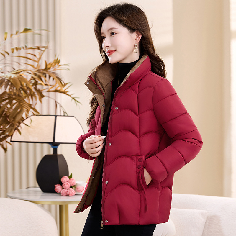 冬季新款棉衣立领棉服百搭时尚洋气棉袄显瘦年轻妈妈装女外套