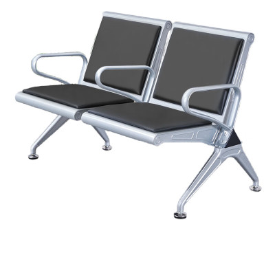 锦北 靠背排椅中间带扶手加厚机场银行车站医院等候椅连椅两人位有垫