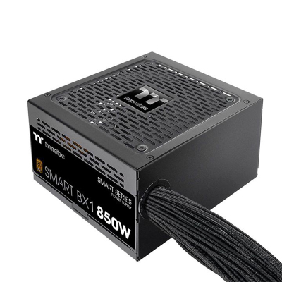 Tt 电源Smart BX1 850W额定850W铜牌80PLSU认证 PCIe5.0强力供电智能温控台式电脑电源工包