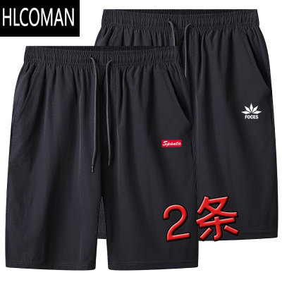 HLCOMAN夏季冰丝速干大裤衩男士运动短裤中老年人休闲宽松加肥加大中裤潮
