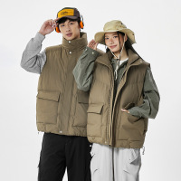 男装秋冬季棉衣马甲立领帅气马夹背心保暖运动坎肩情侣款无袖上衣