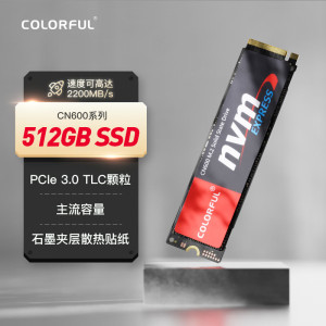 七彩虹(Colorful) 512GB SSD固态硬盘 M.2接口(NVMe协议) CN600系列 PCIe 3.0 x4