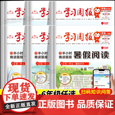 2025新版学习周报暑假阅读小学一二升三四五六年级预备新年级半小时晚读知识画报暑假作业衔接同步教材语文课外阅读理解专项训