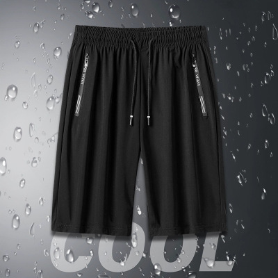 冰丝短裤男夏季薄款大码速干休闲五分裤外穿新款潮流