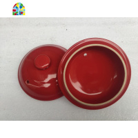 家用彩色陶瓷砂锅盖子土电炖火锅单盖配件煲汤锅盖沙锅炖锅盖 FENGHOU 直径16.5cm随机发黄粉橘色盖子可备注颜色