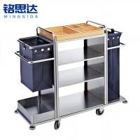 铭思达不锈钢布草车双通个