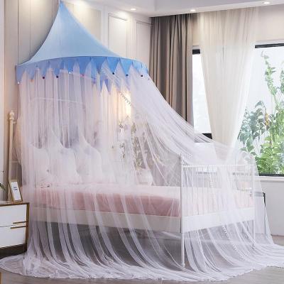 美帮汇少女心蚊帐北欧公主风蚊帐男孩女孩儿童免安装蚊帐床幔帐篷