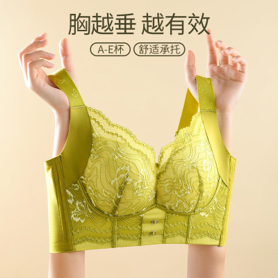 院养护型调整大码内衣女胖mm大胸显小全罩杯性感蕾丝收副乳罩_752