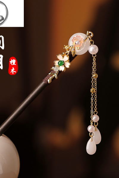 JiMi古风流苏发簪女高级感新中式步摇盘发钗简约现代旗袍挽发簪子头饰