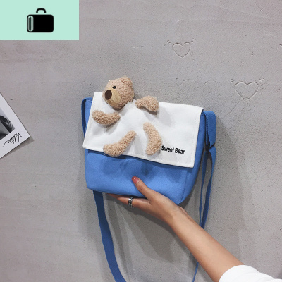 夏季百搭ins帆布小包包女包2020新款潮时尚撞色单肩包网红托特包NEW LAKE女士单肩包