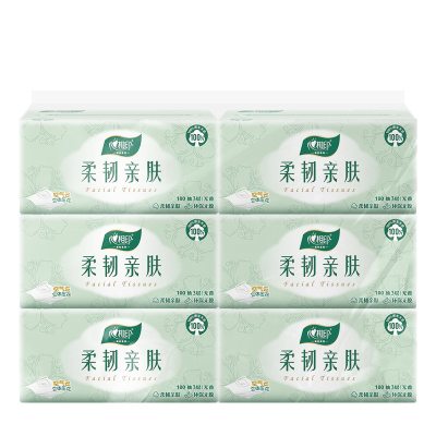 心相印6DT100(包装)云感柔韧亲肤三层塑装面巾纸6包*1提