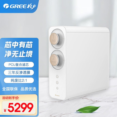 格力 (GREE) 反渗透净水机家用直饮厨房净水机RO过滤反渗透纯水机400G大通量APP智能WTE-PT63-2023