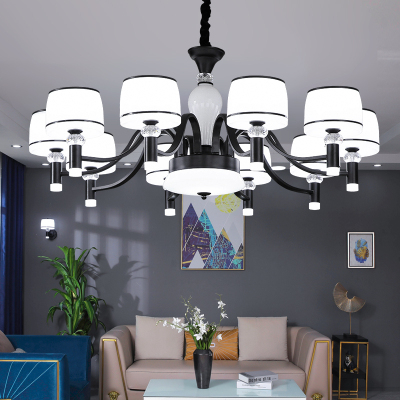 克罗斯塔 北欧后现代吊灯时尚轻奢大气客厅灯个性创意餐厅卧室led变光灯具