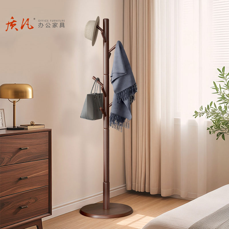 苏宁 质凡 实木衣帽架落地卧室客厅挂衣服架子