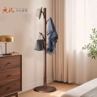 苏宁 质凡 实木衣帽架落地卧室客厅挂衣服架子