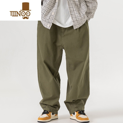 YANXUMmop秋季卫裤男港风垂感美式休闲裤男士宽松潮透气长裤男裤子