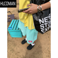 HLCOMAN薄荷曼波速干运动沙滩短裤男女夏季情侣多巴胺休闲五分裤