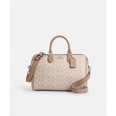 COACH女包手提单肩包Signature Canvas可拆卸肩带斜挎包通勤休闲