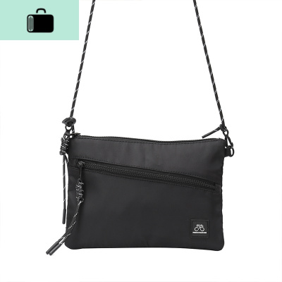 斜挎包男潮牌简约休闲小背包女时尚潮流挂包信封包多功能单肩包NEW LAKE 黑色