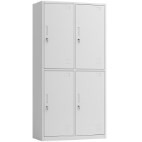 迅众 四门更衣办公室衣柜钢制员工衣柜铁皮柜更衣柜存包柜职员宿舍衣柜带锁储物柜鞋柜多门更衣柜公司员工衣帽柜