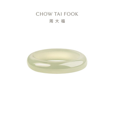 周大福和田玉戒指女送女士男士生日礼物EOV30