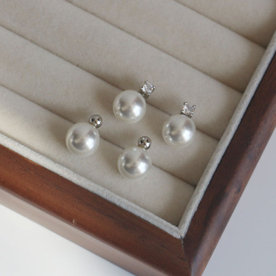 S925纯银施家珍珠银耳钉大气日常好搭简约时尚自留款银耳饰女学生送女朋友老婆情人节七夕生日礼物