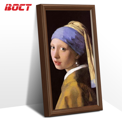 中银(BOCT)GW4200 43英寸壁挂木质画框广告机网络高清液晶显示屏海报机酒店婚纱影剧院广告宣传屏安卓一体机胡桃木