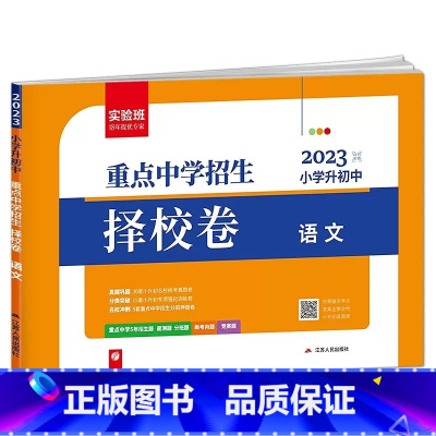 语文 小学升初中 [正版]2023实验班重点中学招生择校卷小升初真题卷语文数学英语六年级下册衔接初中全国通用冲刺名校试卷
