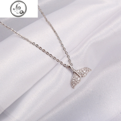 鱼尾项链女925纯银锁骨链海豚吊坠简约轻奢百搭ins风气质小众网红 JiMi