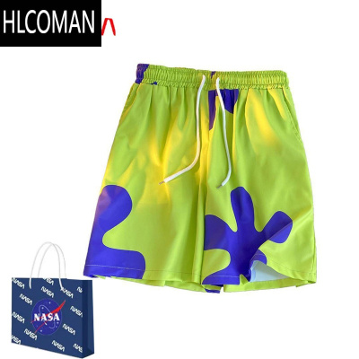 HLCOMAN派大星同款冰丝短裤男女夏季潮牌居家休闲睡裤宽松情侣速干沙滩裤