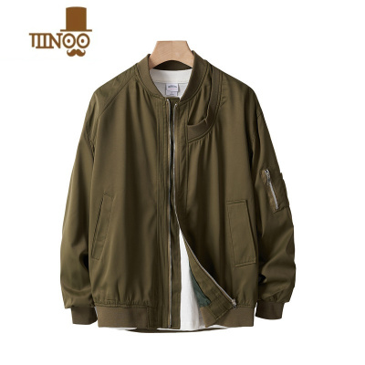 YANXU防风冲锋衣男长袖情侣棒球服外套日系潮牌宽松飞行工装夹克