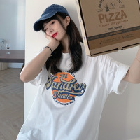 宽松韩国女装大码情侣装闺蜜装打底衫女夏休闲短袖T恤女