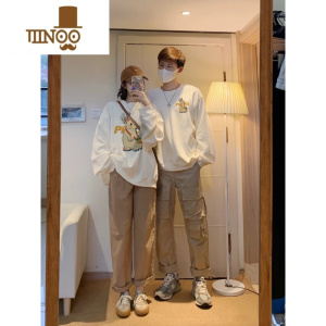 YANXU不一样的情侣装卫衣款2023新款潮牌感套装一男一女