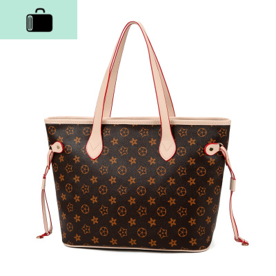 单肩腋下包女包大包包女大容量2019新款百搭潮单肩包托特包手提包NEW LAKE 咖啡色女士单肩包