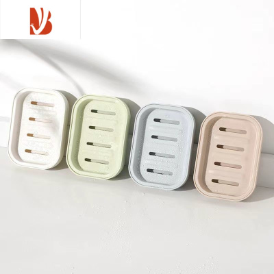 三维工匠双层带盖香皂盒浴室卫生间沥水肥皂盒创意旅行便携皂托简约肥皂架 双层沥水皂盒[随机2个]