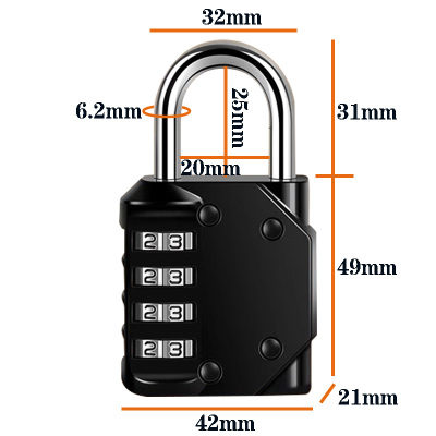 欧安家密码挂锁4位个