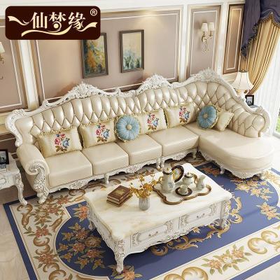 森美人欧式沙发转角沙发别墅客厅家具简欧实木沙发