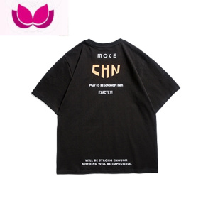 七斓宽松体恤男印花圆领潮牌ins短袖T恤男生韩版潮流半袖男潮