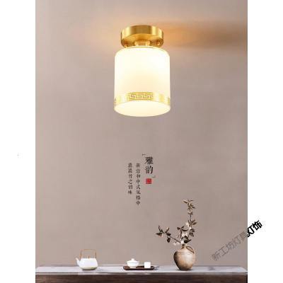 苏宁放心购 新中式过道吸顶灯现代走廊玄关灯中国风阳台灯全铜过道灯