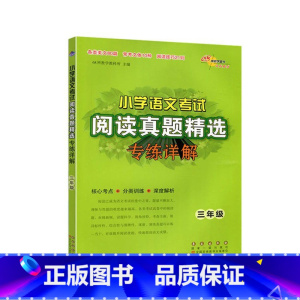 3年级语文真题精选 小学通用 [正版]小学语文考试阅读数学应用题真题精选专练详解3三4四5五6六年级文言文古诗词专项训练